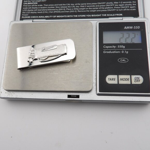 Vintage WEH Walter E Hayward Sterling Silver Golf Money Clip - Picture 4 of 4